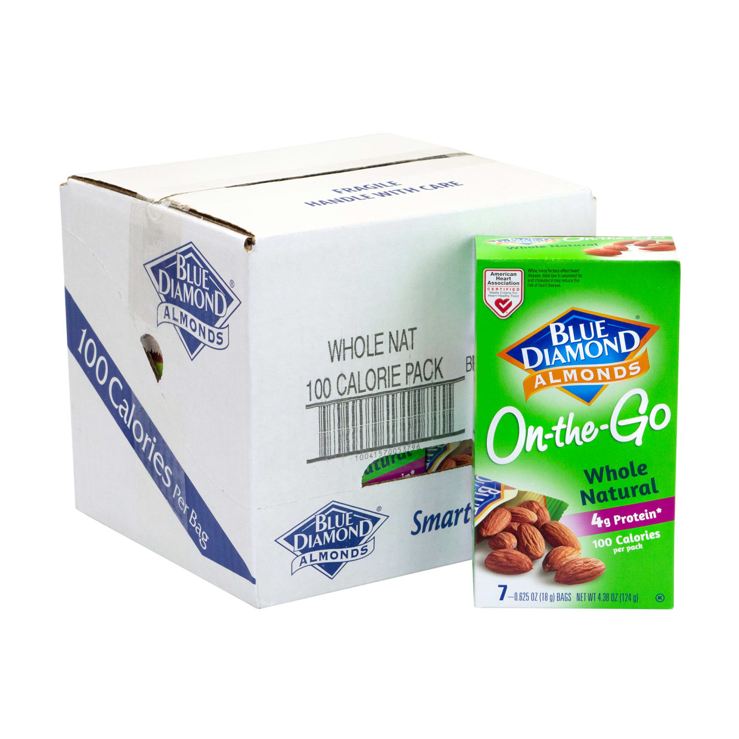 Blue Diamond Whole Natural Almonds, 0.63 Oz, Pack Of 42 On-The-Go Pouches - Image 6