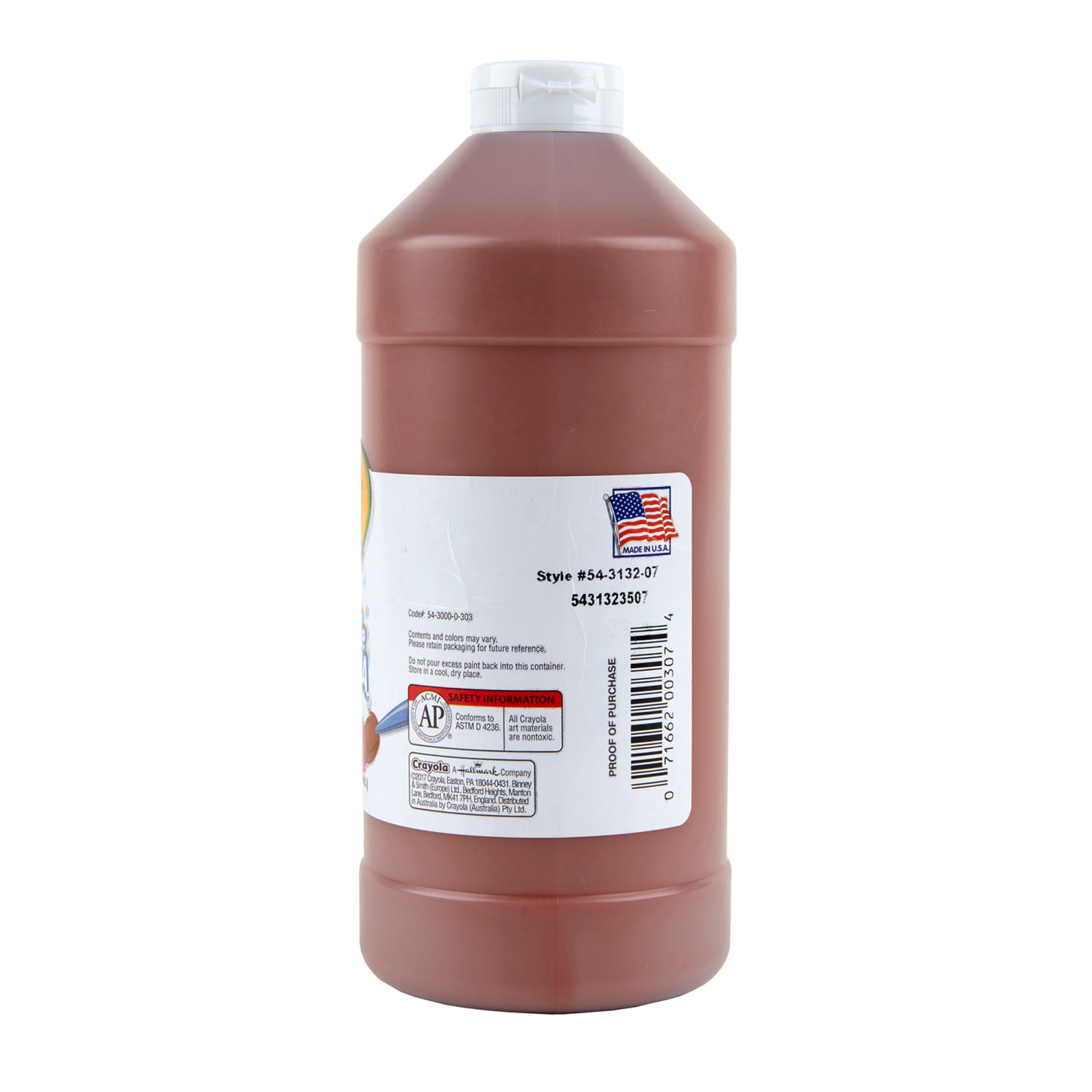 Crayola Artista II Washable Tempera Paint, 32 oz, Brown, Pack Of 3 - Image 4