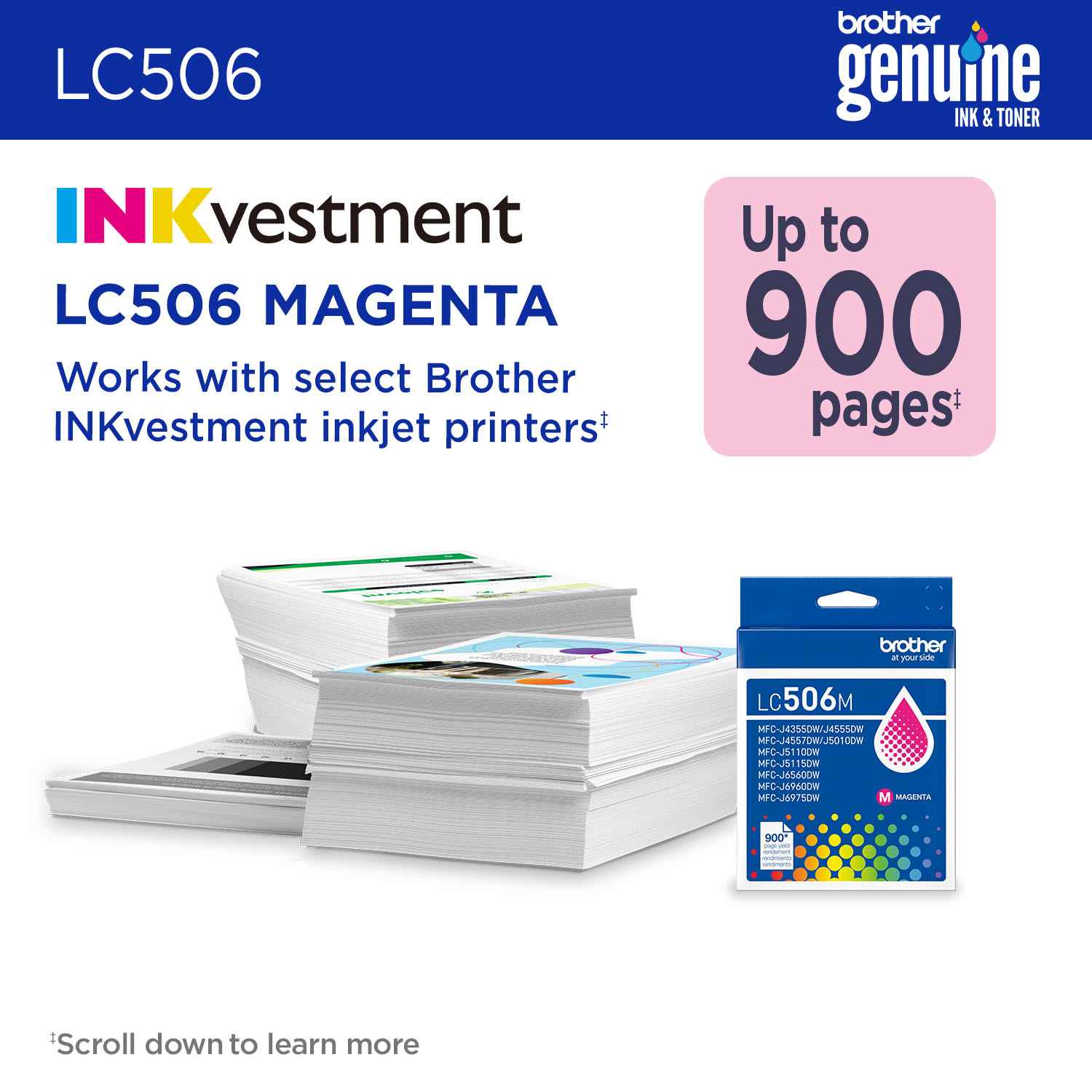 Brother LC506M Magenta Standard Yield Ink Cartridge - Image 3