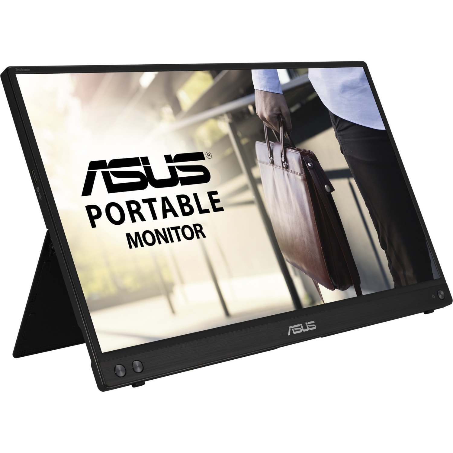 Asus ZenScreen MB16ACV 16in Class LCD Monitor - 16:9 - Silver - 15.6in Viewable - In-plane Switching (IPS) Technology - MB16ACV