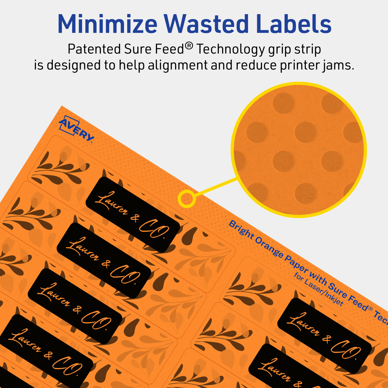 Avery Printable Labels With Sure Feed Technology, 94202-BOP40, Rectangle, 1in x 4in, Matte Bright Orange, Pack of 800 - Image 5
