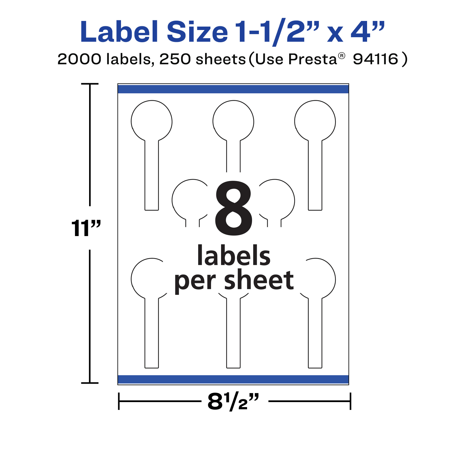 Avery Permanent Labels With Sure Feed, 94116-WMP250, Lollipop, 1-1/2in x 4in, White, Pack Of 2,000 - Image 6