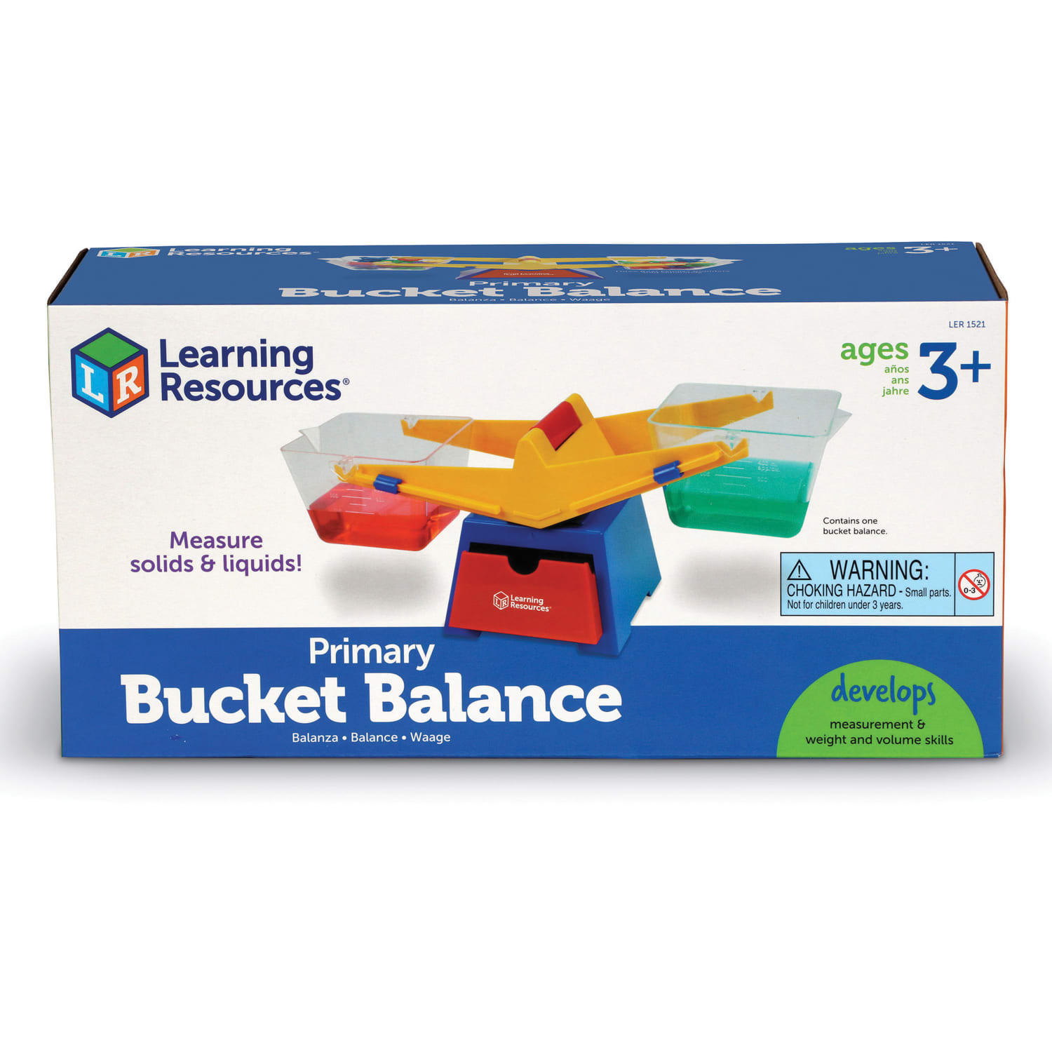 Learning Resources Primary Bucket Balance, 6 1/2inH x 16 1/2inW x 6inD, Science, Grades 6 - 12 - Image 3
