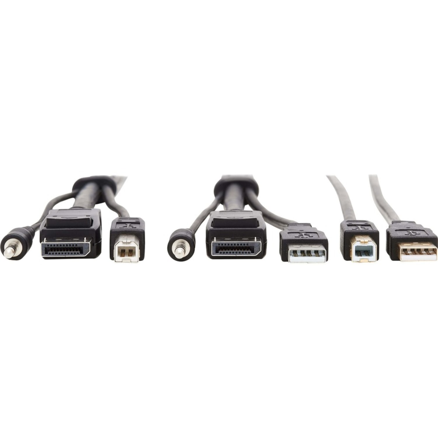 Tripp Lite DisplayPort KVM Cable Kit 4K USB 3.5mm Audio 3xM/3xM USB MM 10ft - 60 MB/s - Supports up to 3840 x 2160 - Gold Plated Contact - Black - Image 4