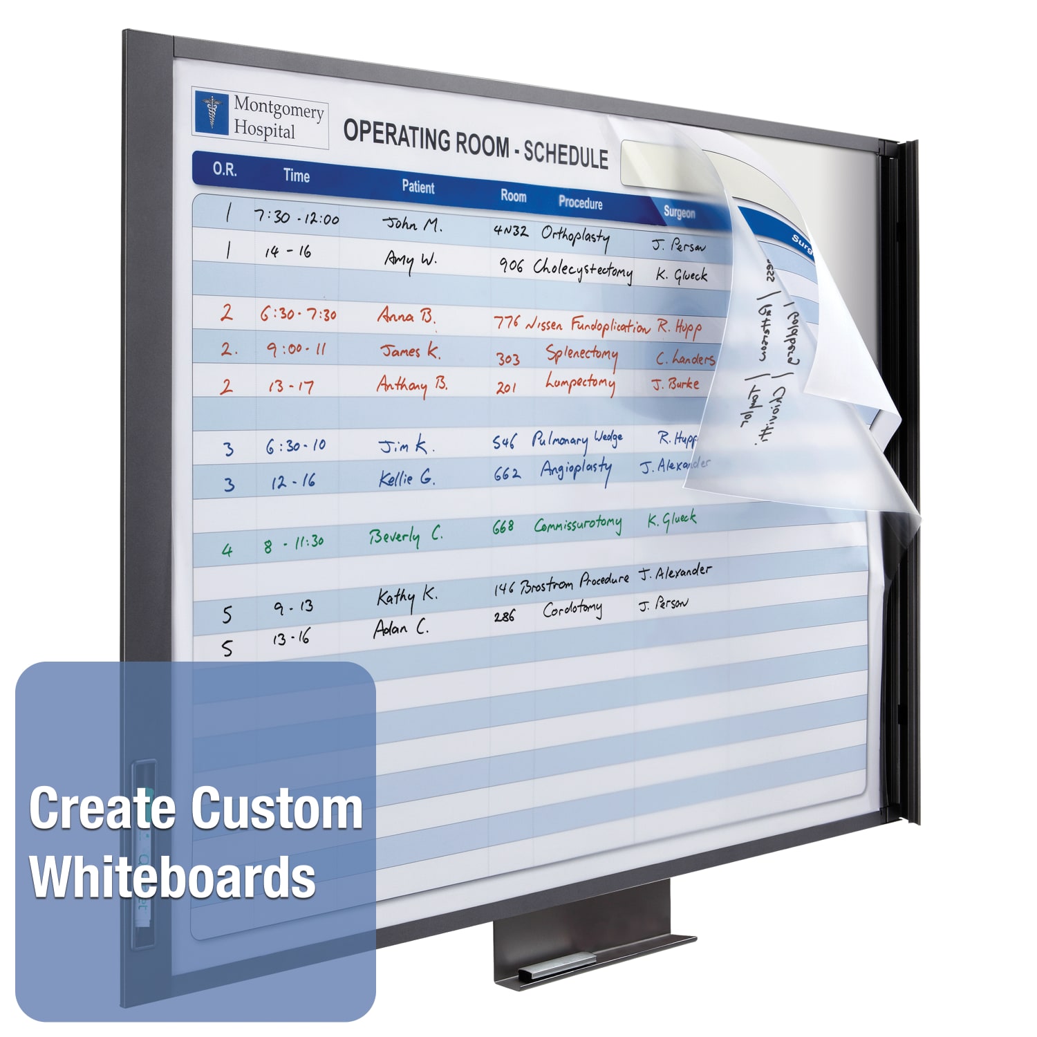 Quartet InView Custom Dry-Erase Whiteboard, 37 1/2in x 23in, Aluminum Frame With Gray Graphite Finish - Image 3
