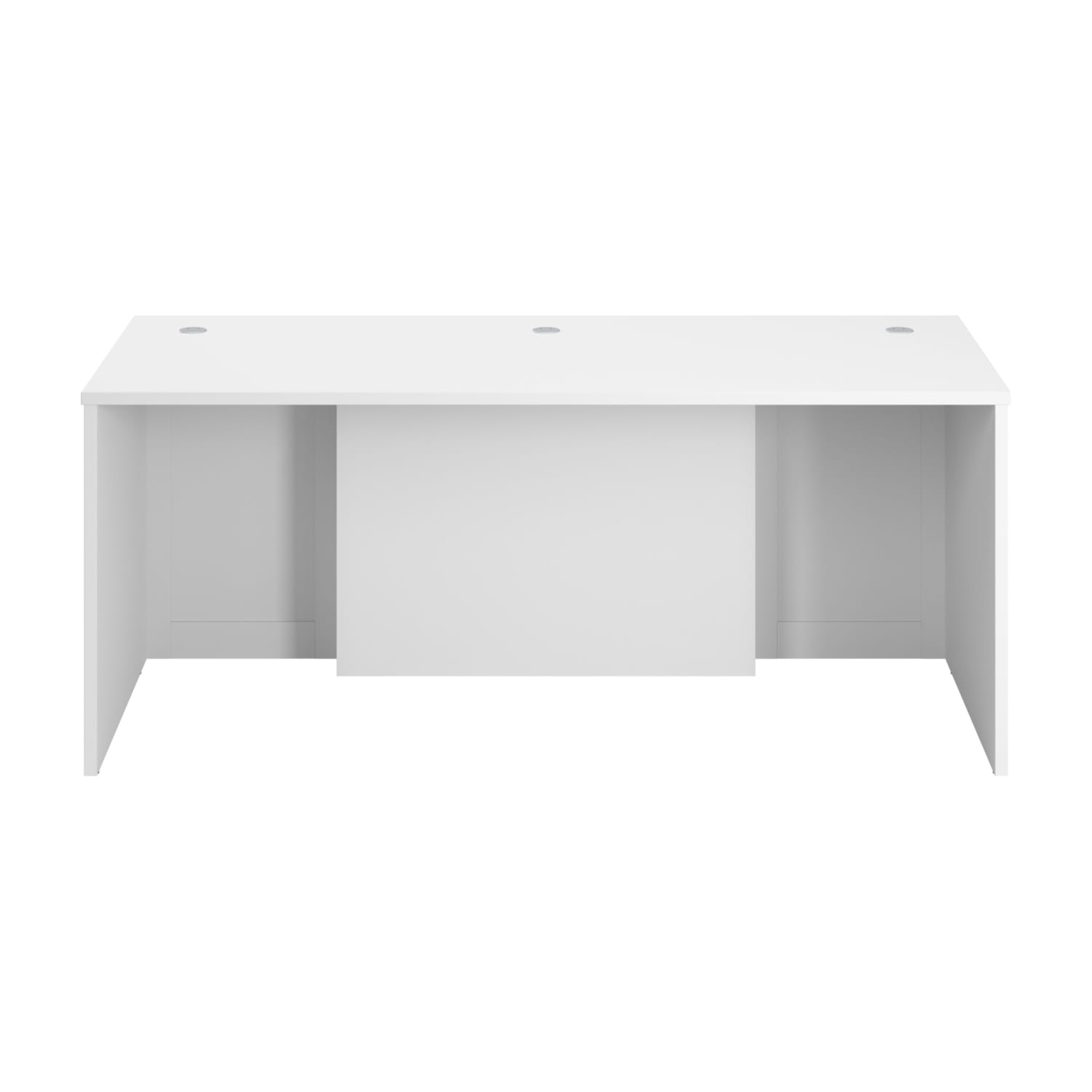 Bush Business Furniture Hampton Heights 72inW Executive Desk, White, Standard Delivery - Image 3
