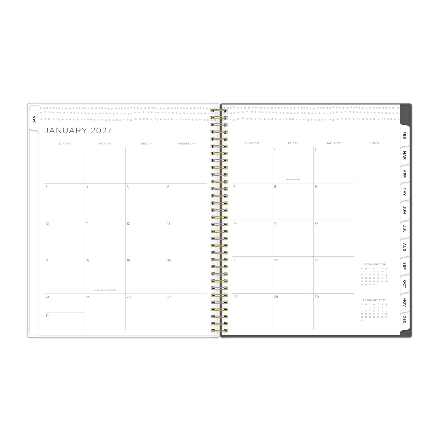 2027 Blue Sky Midnight Garden Weekly/Monthly Planning Calendar, 8.5x11, 0%, PP, Jan-Dec, RY27 - Image 4