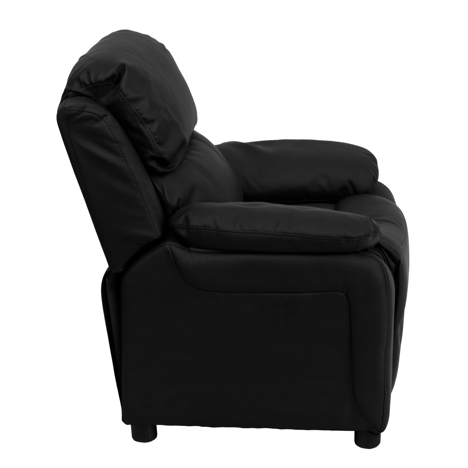Flash Furniture Deluxe Padded Contemporary Leathersoft Kids Recliner Accent Chair With Storage Arms Black PopularChairscom Flash Furniture Deluxe Padded Contemporary Leathersoft Kids Recliner Accent Chair With Storage Arms Black PopularChairscom