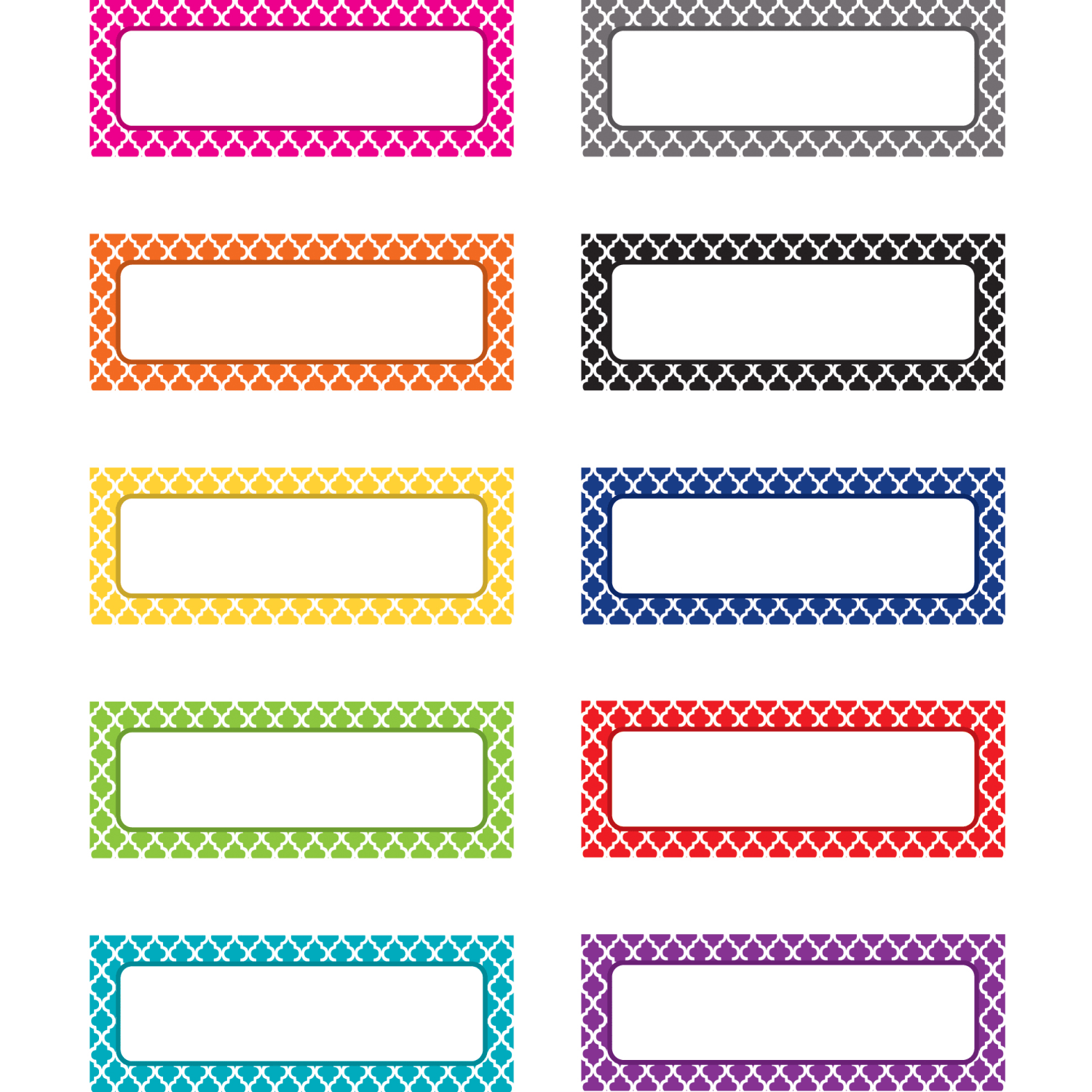 Teacher Created Resources Moroccan Magnetic Labels, 30 Labels Per Pack, Set Of 2 Packs - Image 4