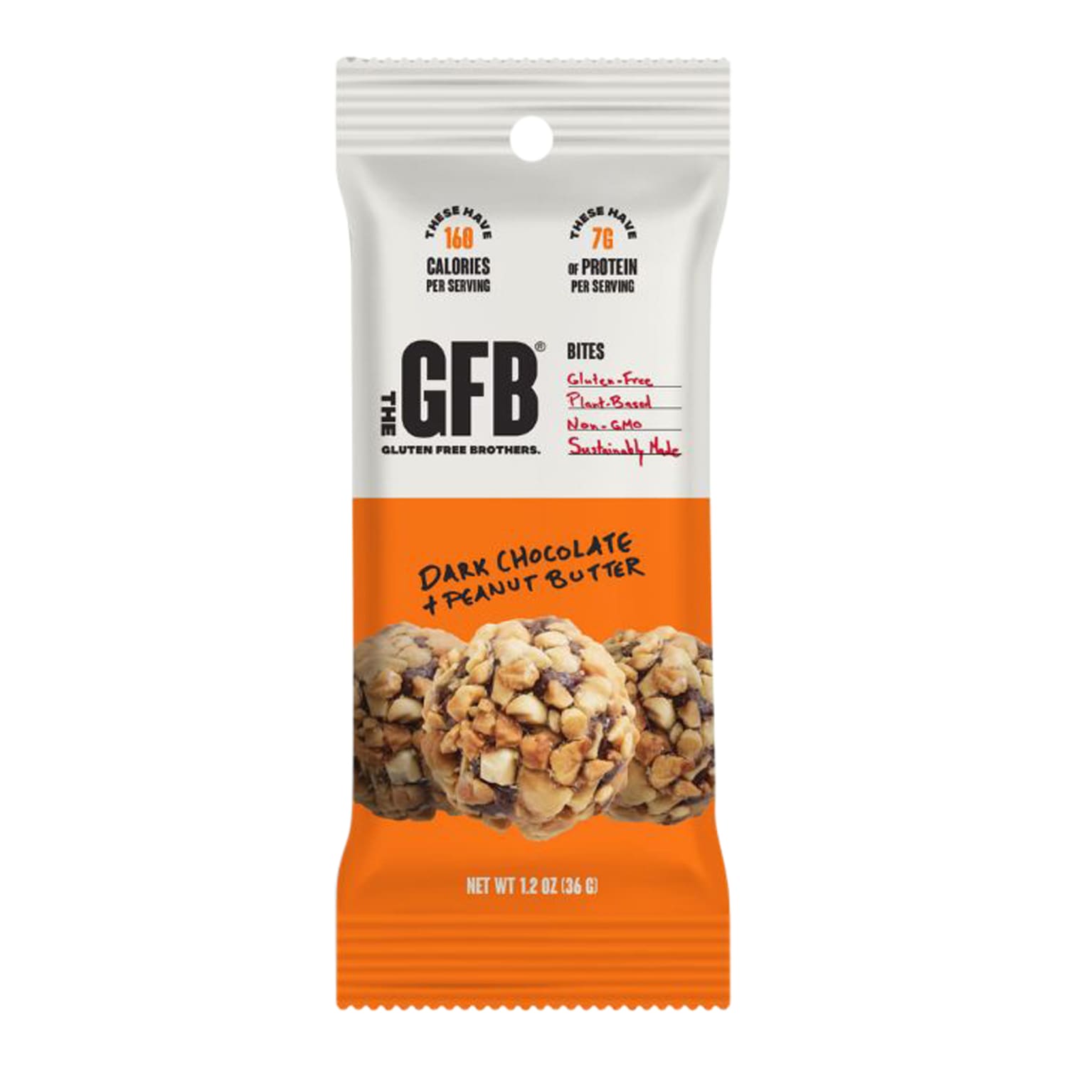 GFB The Gluten Free Bar DARK CHOCOLATE PEANUT BUTTER BITES  20-1.2oz - Image 3