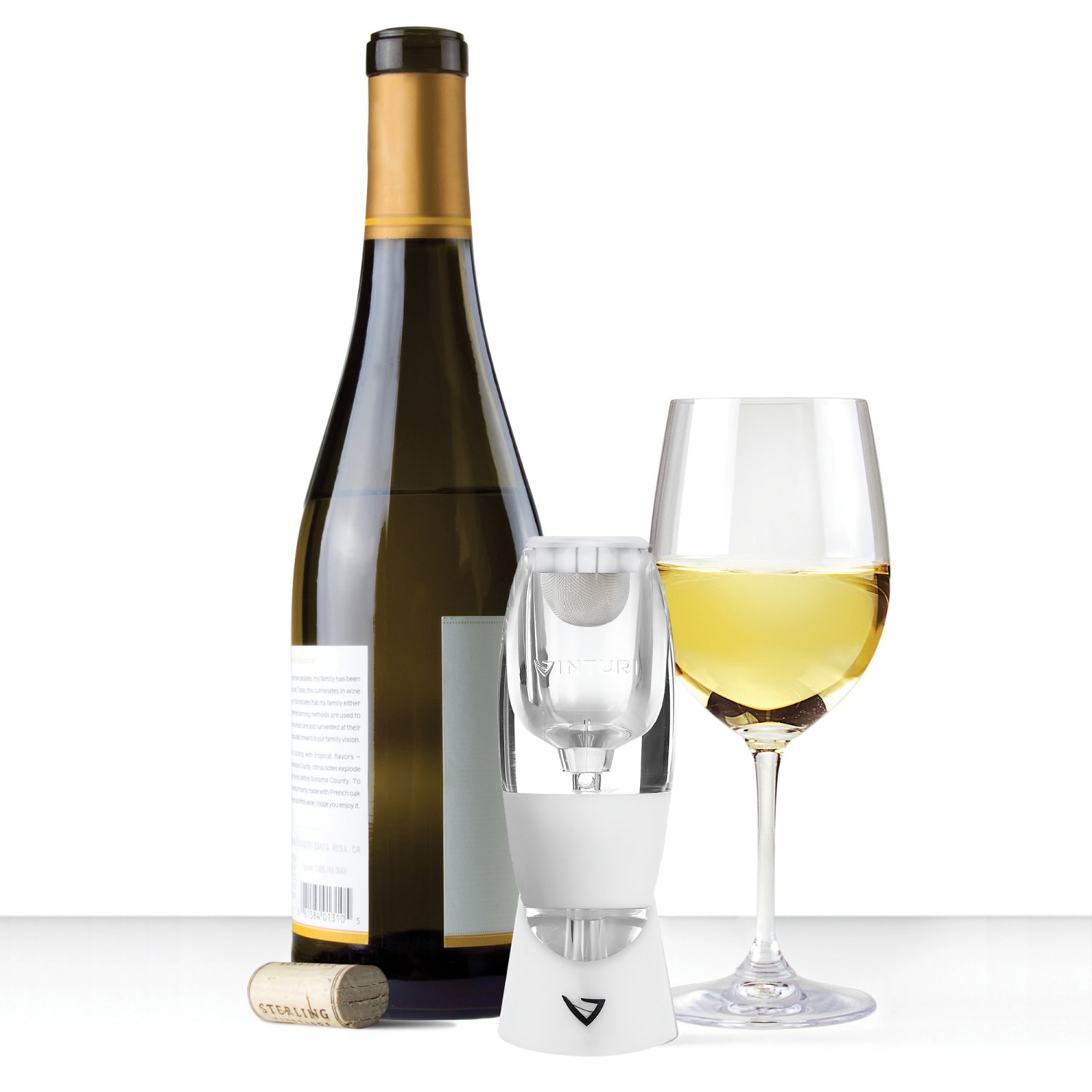 Edgecraft Vinturi Acrylic Wine Aerator, White - Image 4
