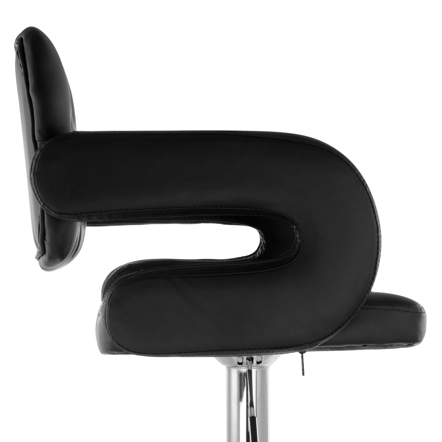 Elama Faux Leather Tufted Bar Stool BlackChrome PopularChairscom Elama Faux Leather Tufted Bar Stool BlackChrome PopularChairscom