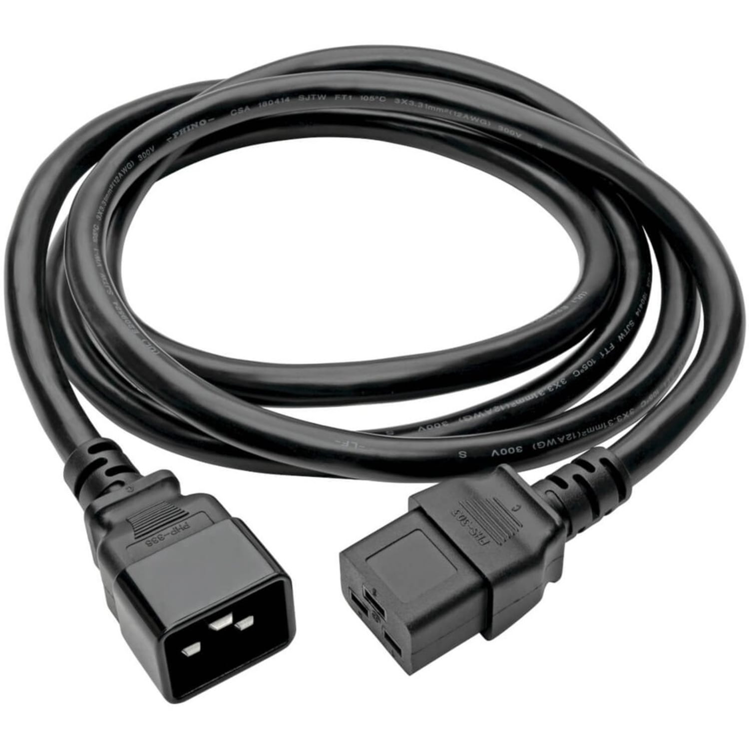 Tripp Lite 10ft Power Cord Extension Cable C19 to C20 Heavy Duty 15A 14AWG 10ft, P03601015A - Image 3