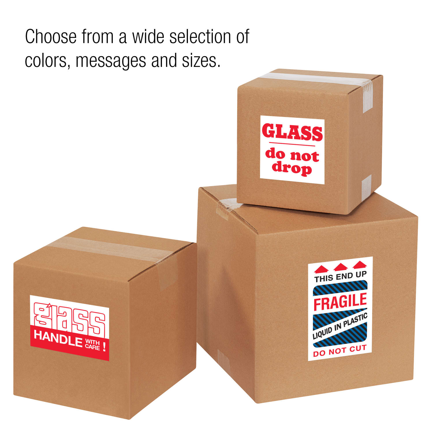 Tape Logic Preprinted Shipping Labels, SCL547, "Fragile Glass Handle With Care," 3in x 5in, Red/White, Pack Of 500 - Image 4