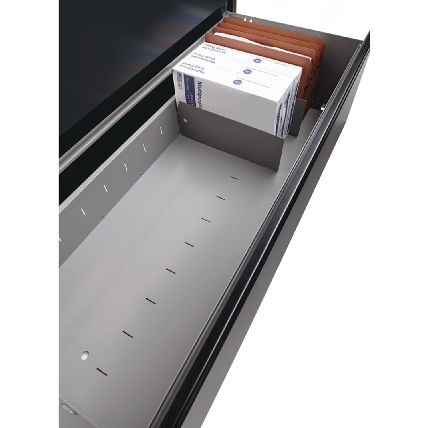 Lorell Lateral File Dividers, Black, Pack Of 10 - Image 5