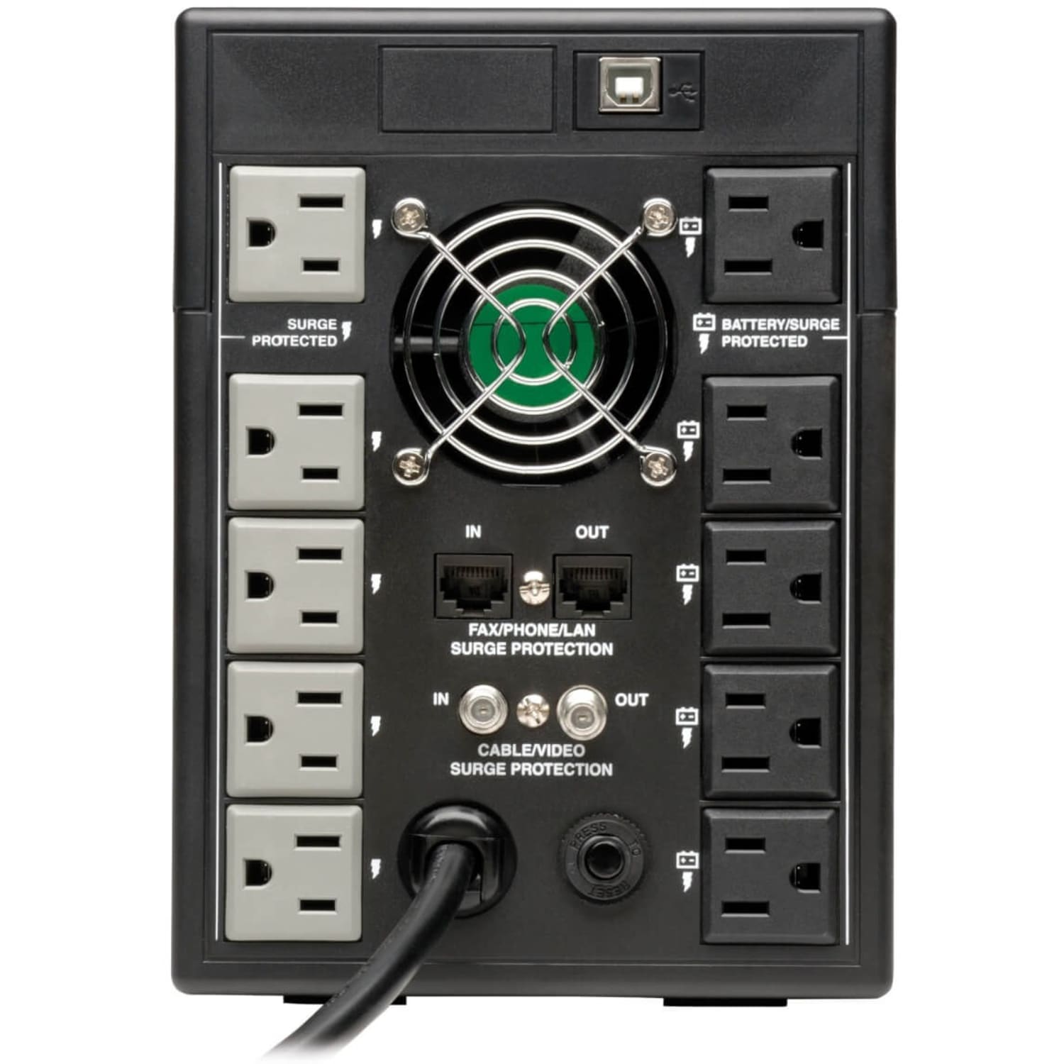 Tripp Lite UPS Smart 1500VA 900W Tower LCD Battery Back Up AVR Coax RJ45 USB - Image 4
