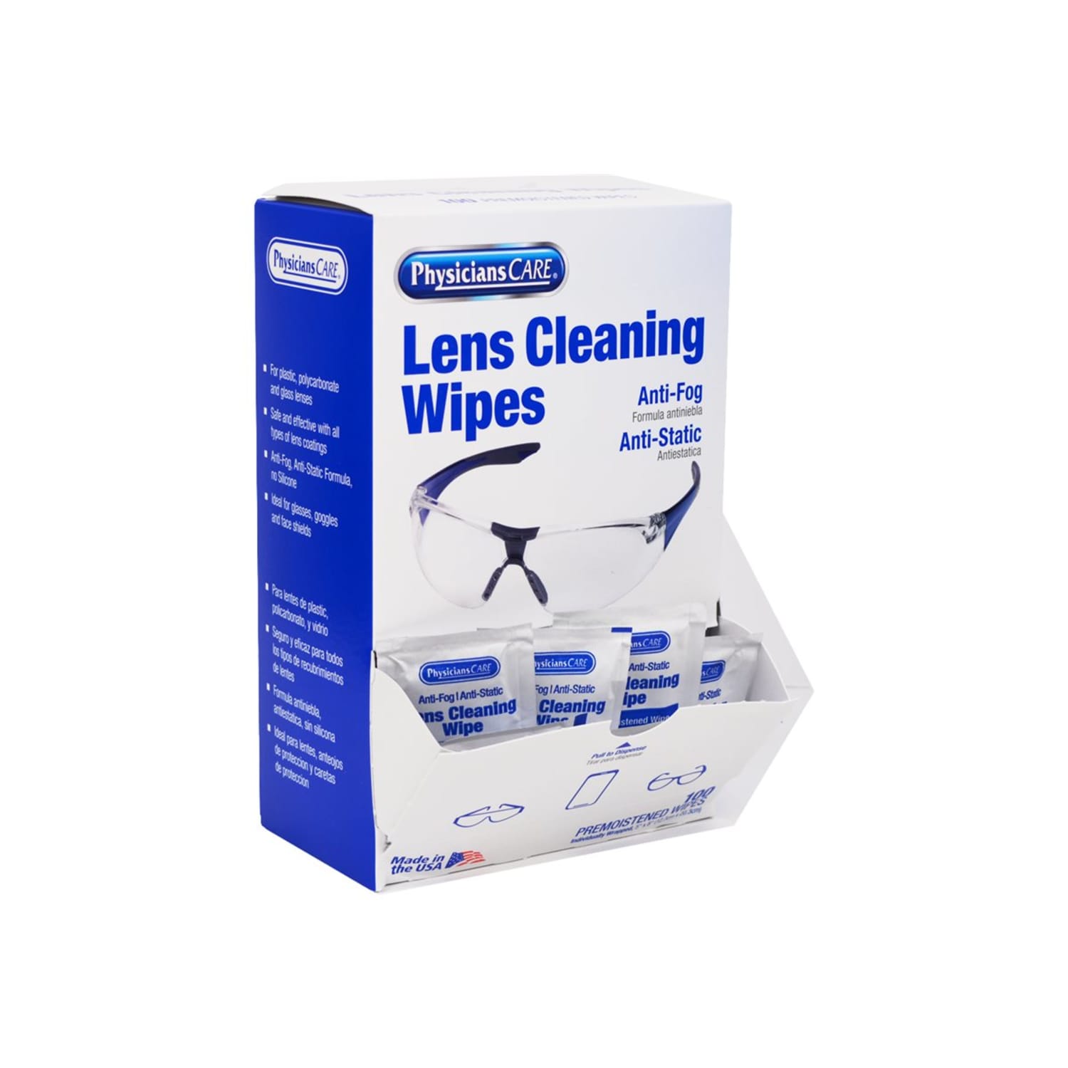 PhysiciansCare Lens Cleaning Wipes, 5-5/16in, Pack Of 100 Wipes - Image 5