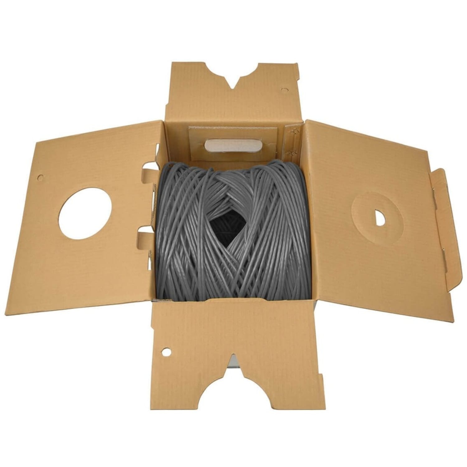 Eaton Tripp Lite Series Cat5e 350 MHz Solid Core (UTP) PVC Bulk Ethernet Cable - Gray, 1000 ft. (304.8 m), TAA - N02201KGY - Image 3