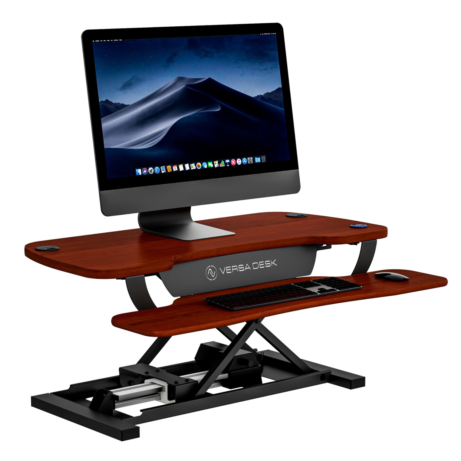 VersaDesk Power Pro Sit-To-Stand Height-Adjustable Electric Desk Riser, 36inW x 24inD, Cherry