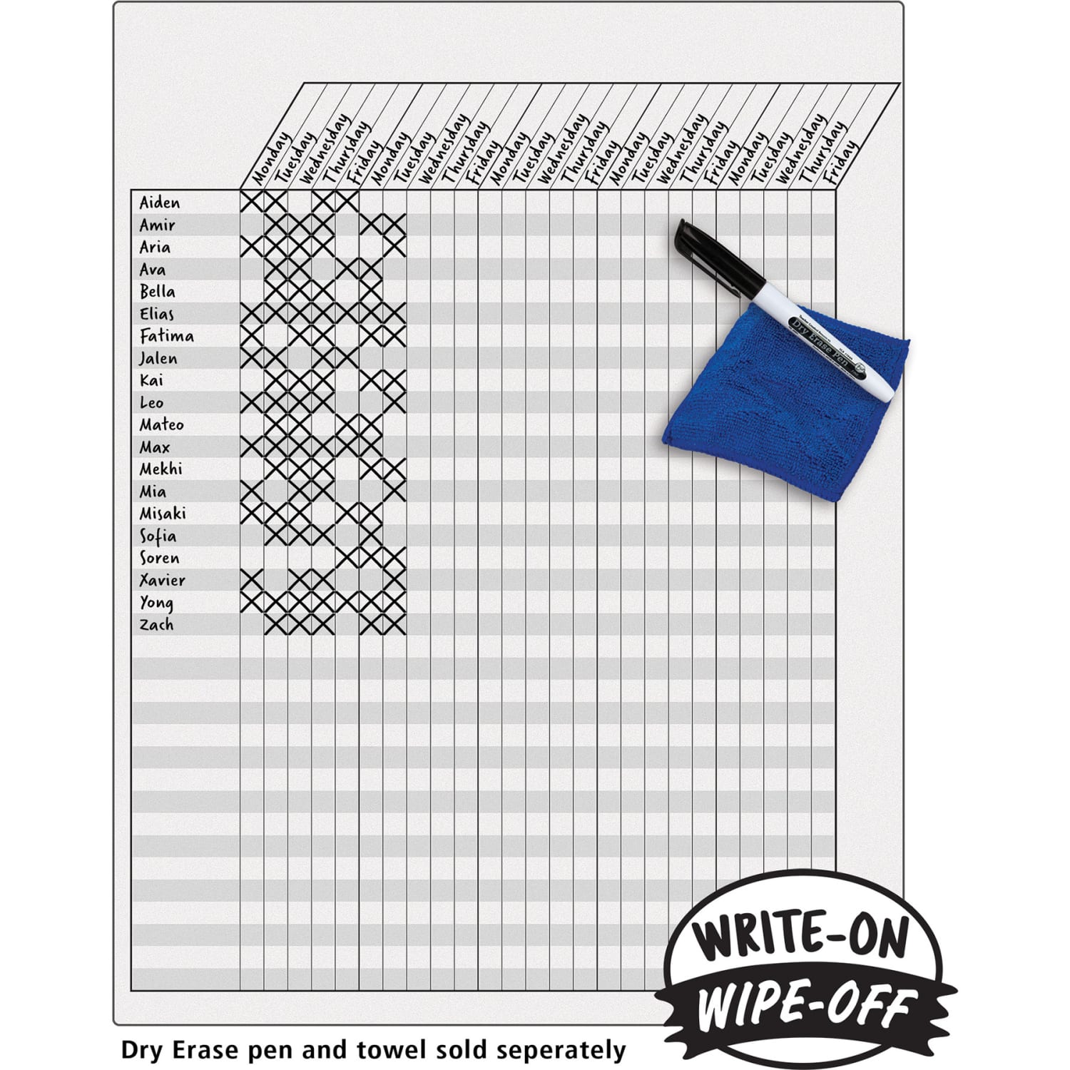 Teacher Created Resources Incentive Write-On/Wipe-Off Chart, White, Pack Of 6 - Image 4