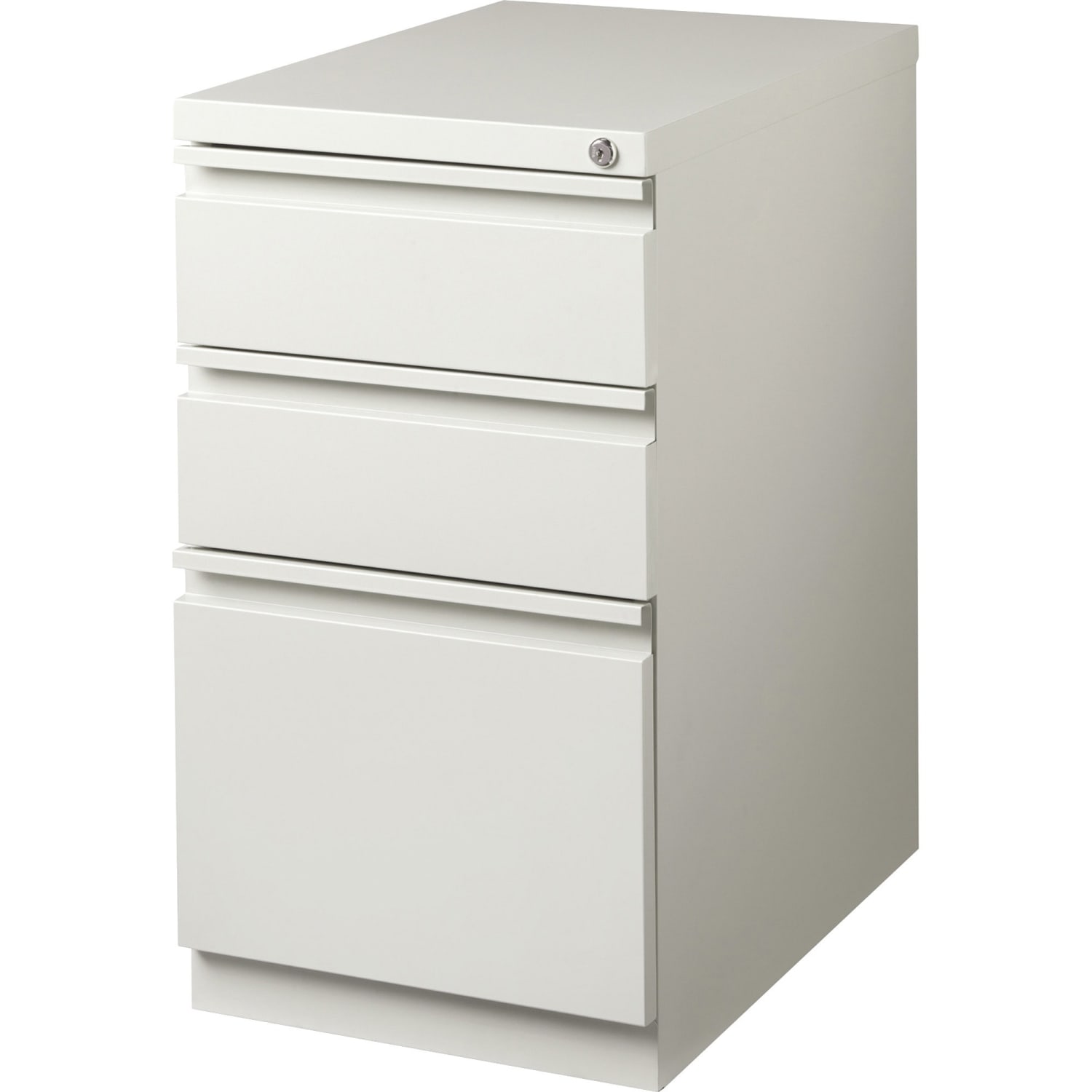 Lorell 22-7/8inD Vertical 3-Drawer Mobile Pedestal File Cabinet, Light Gray - Image 5