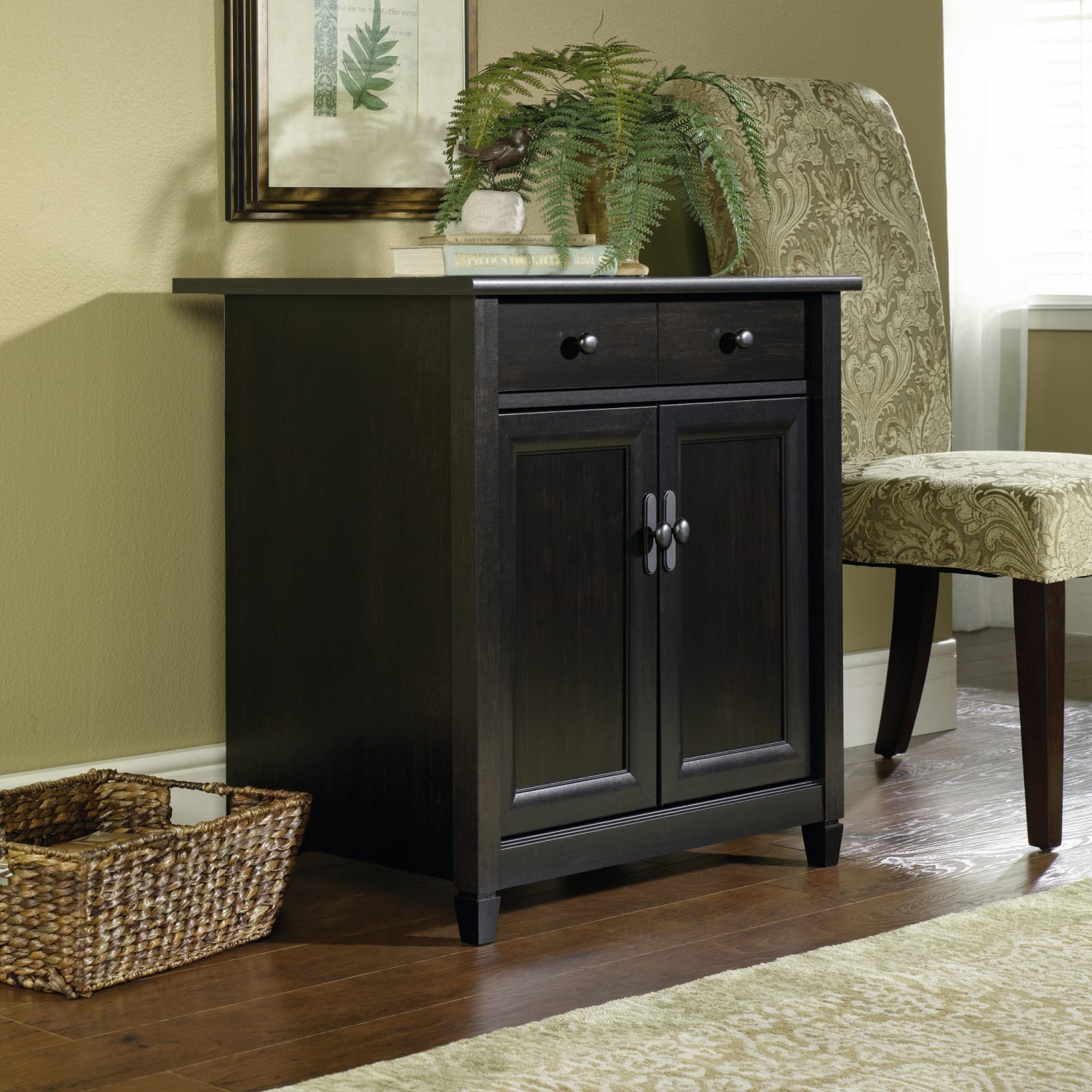 Sauder Edge Water Utility Stand, Estate Black - Image 3