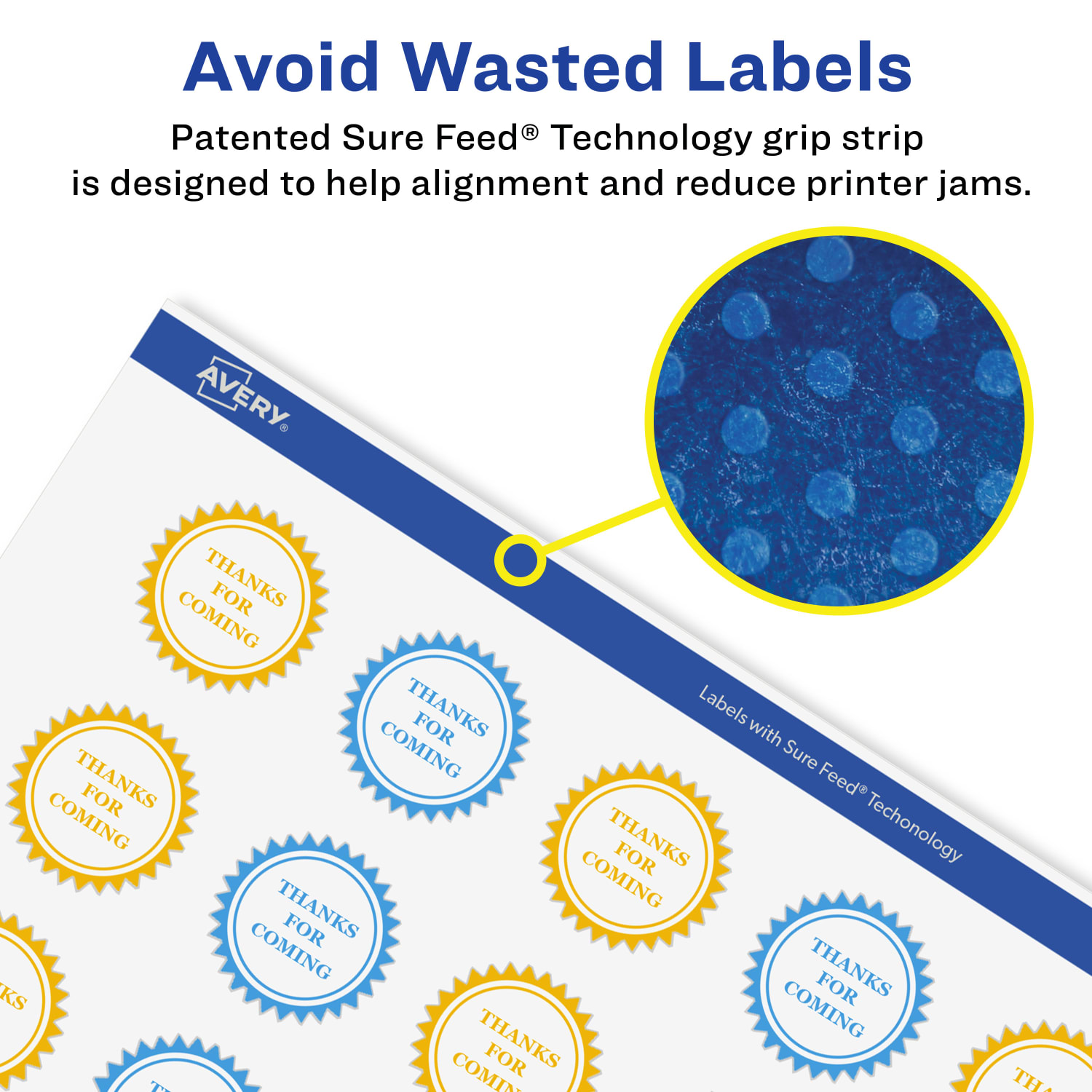 Avery Glossy Permanent Labels With Sure Feed, 94607-CGF100, Starburst, 1-3/4in, Clear, Pack Of 2,000 - Image 5