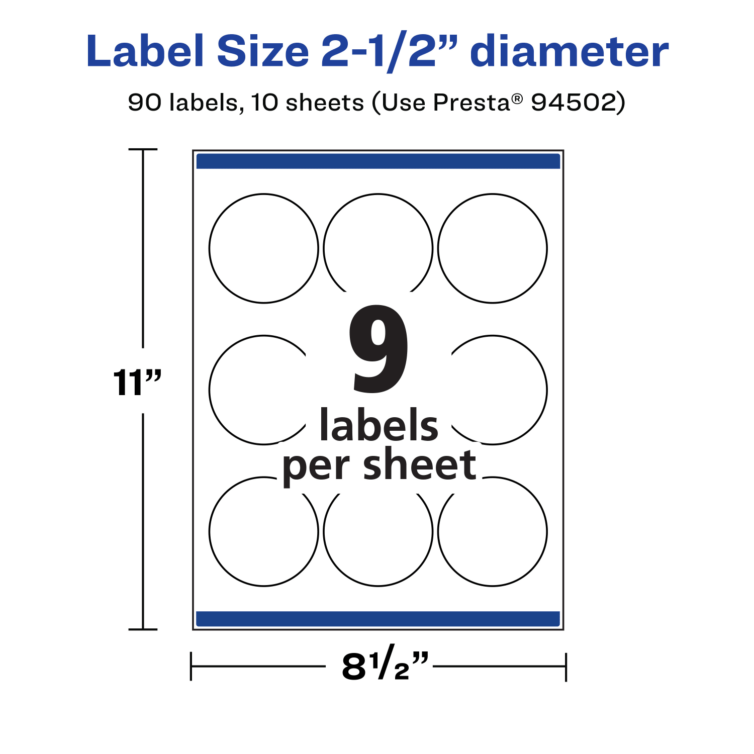 Avery Waterproof Permanent Labels With Sure Feed, 94502-WMF10, Round, 2-1/2in Diameter, White, Pack Of 90 - Image 6