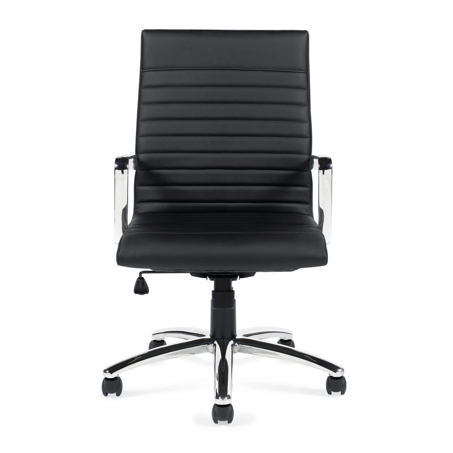 Offices To Go Luxehide Executive Bonded Leather Chair With Stitch Detail, Black - Image 3