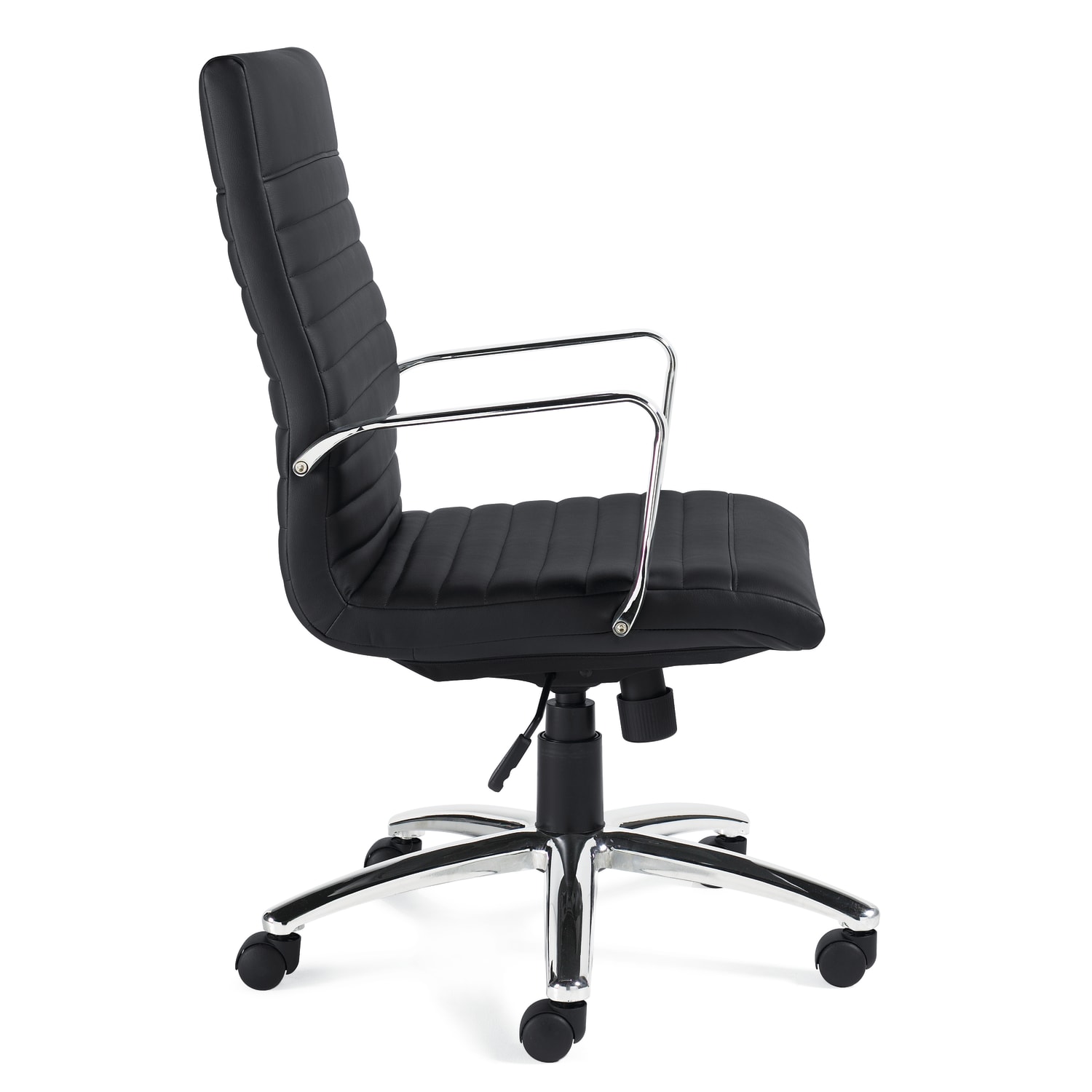 Offices To Go Luxehide Executive Bonded Leather Chair With Stitch Detail, Black - Image 4