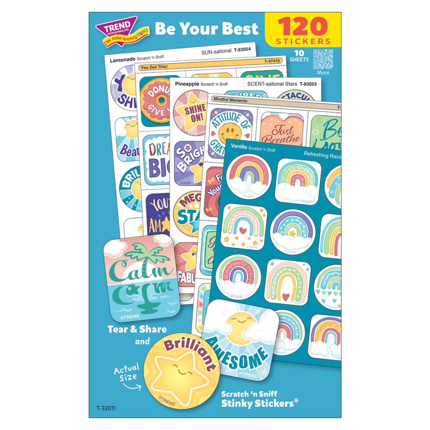 TREND Mixed Stickers Variety Pack, Be Your Best, 120 Per Pack, Set Of 2 Packs - Image 3