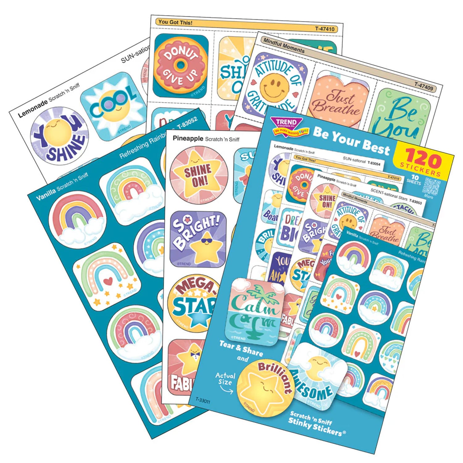 TREND Mixed Stickers Variety Pack, Be Your Best, 120 Per Pack, Set Of 2 Packs - Image 4