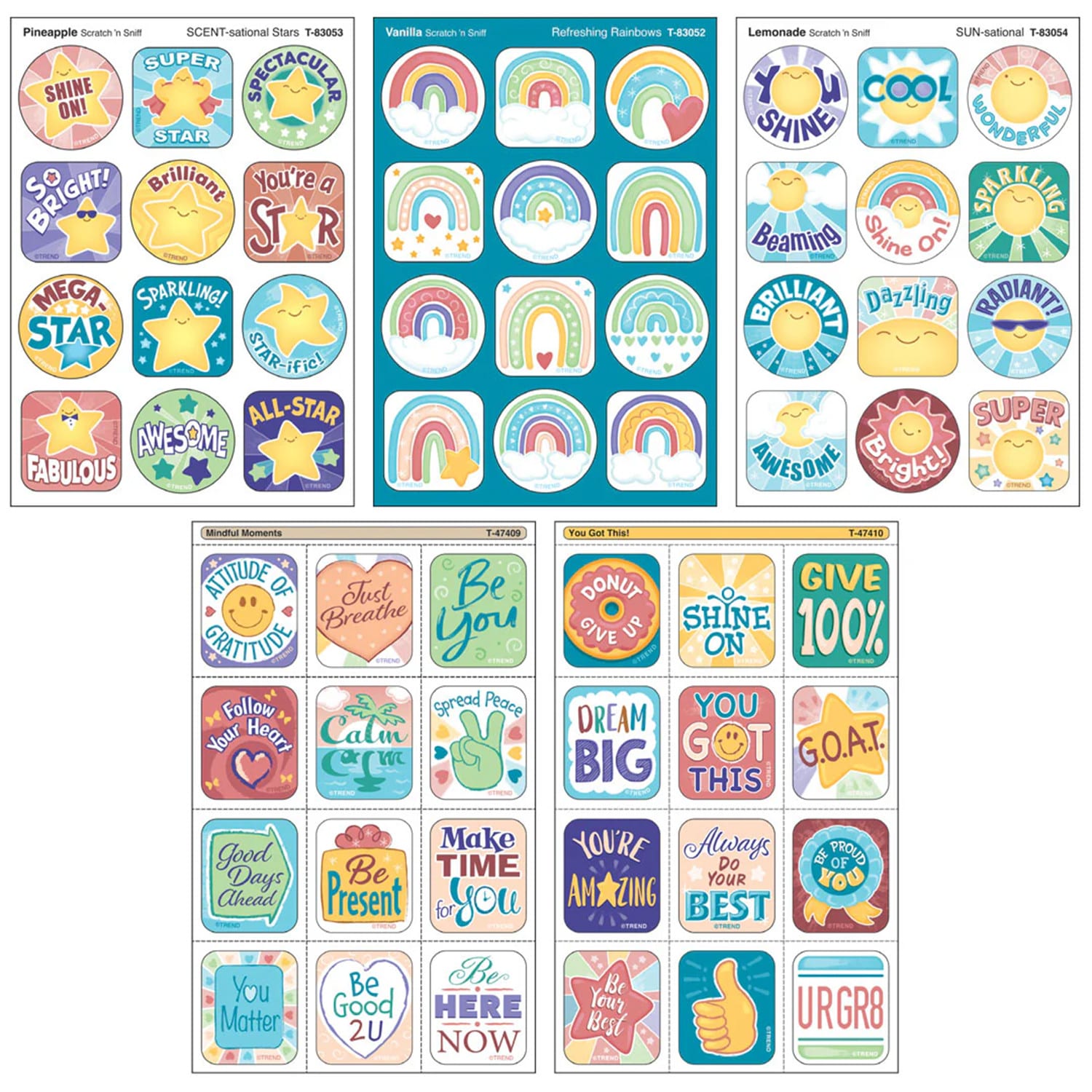 TREND Mixed Stickers Variety Pack, Be Your Best, 120 Per Pack, Set Of 2 Packs - Image 5