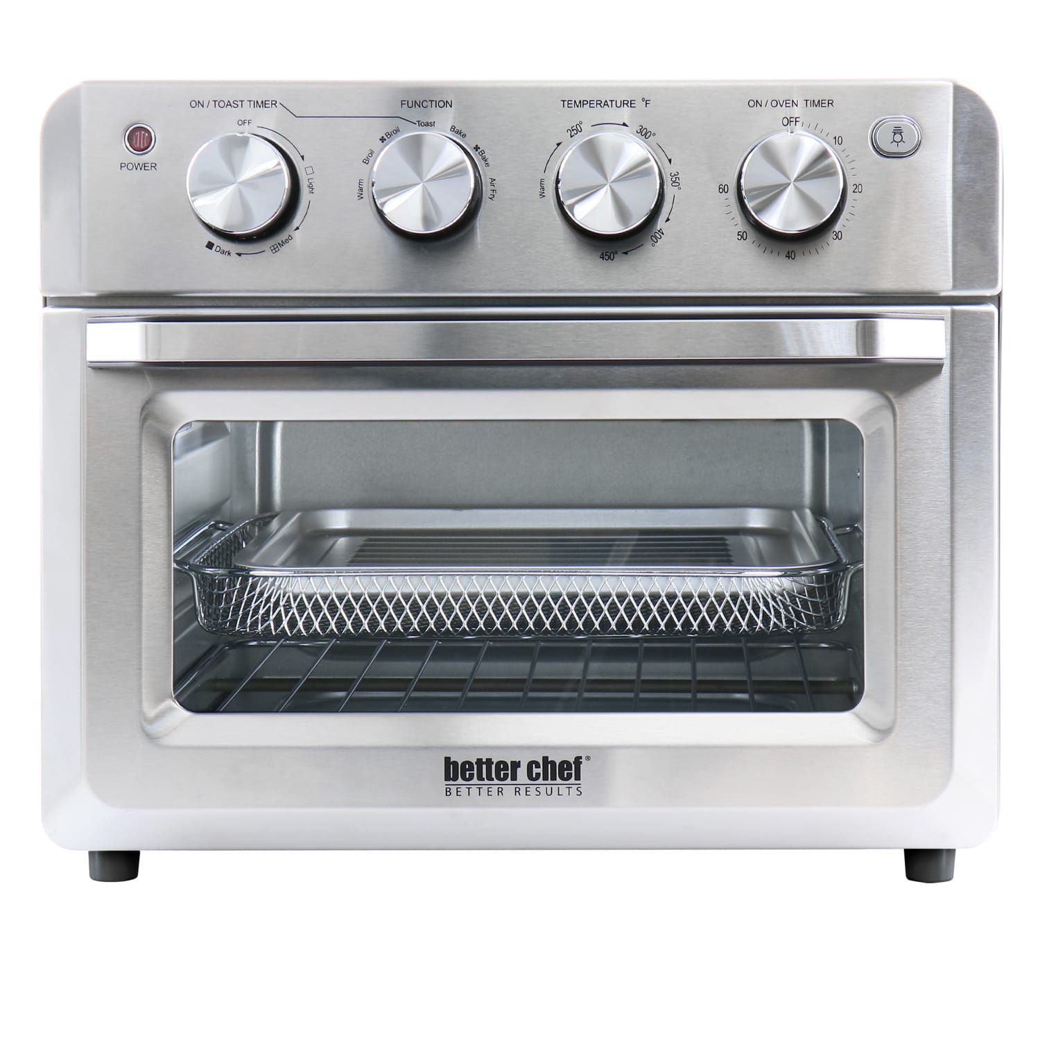 Better Chef Do-It-All Convection Air Fryer/Toaster/Broiler Oven, 20-Liter, Silver - Image 5