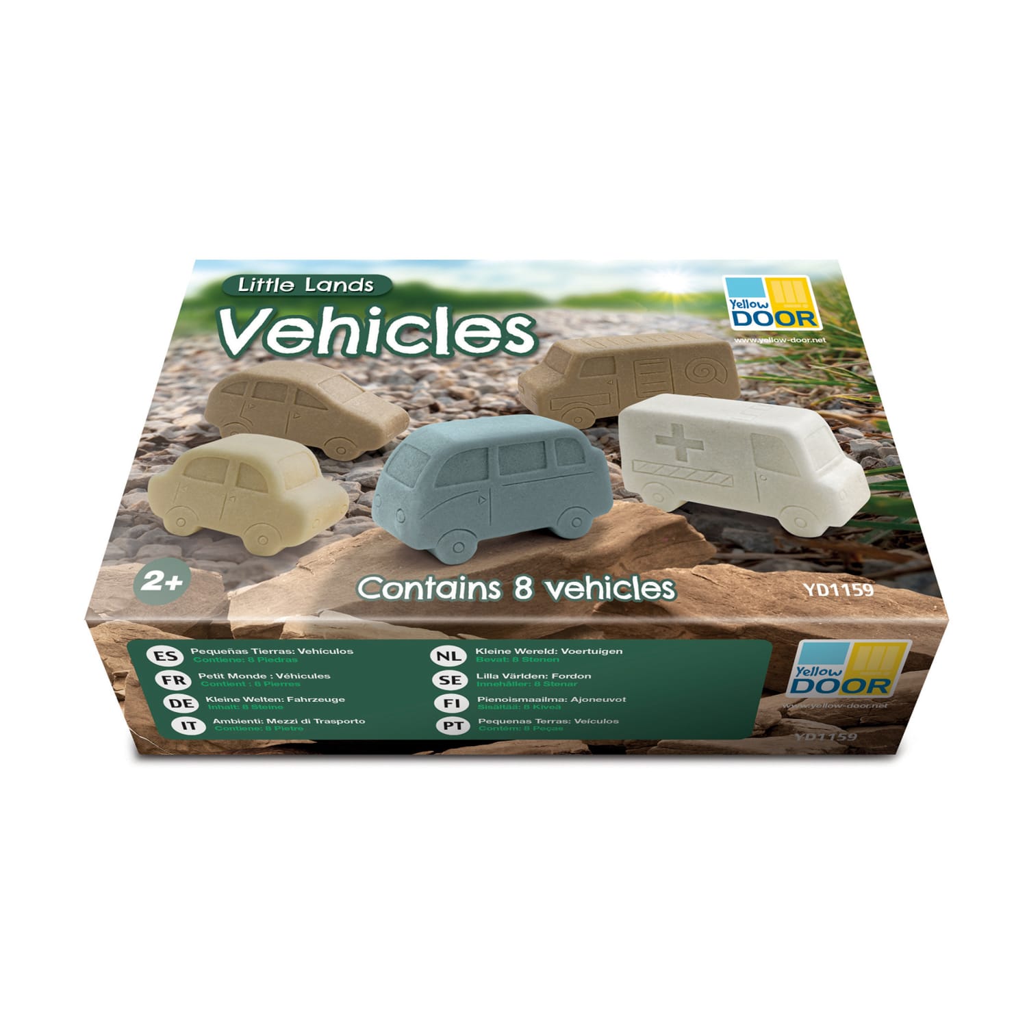 Yellow Door Little Lands Stones, Vehicles, Set Of 8 Stones - Image 3
