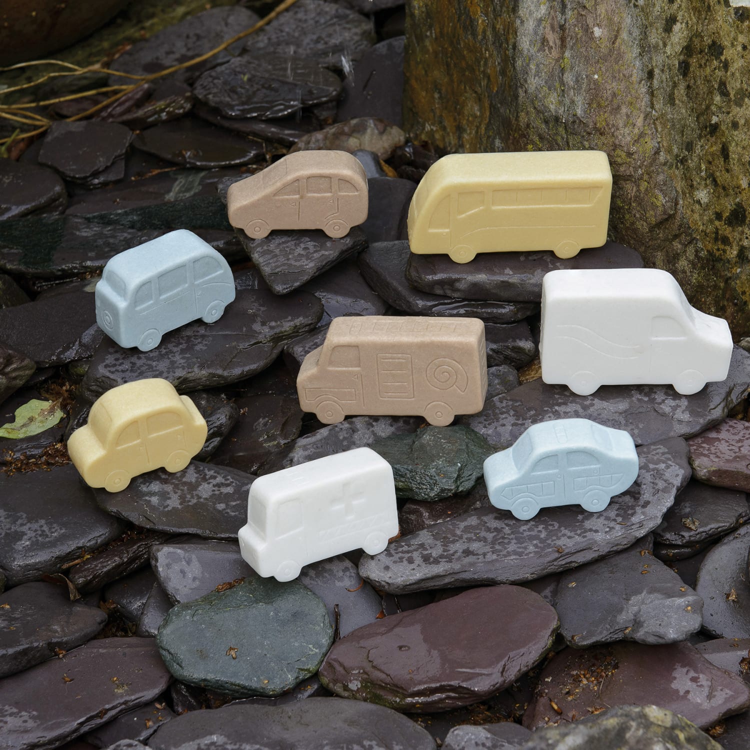 Yellow Door Little Lands Stones, Vehicles, Set Of 8 Stones - Image 4