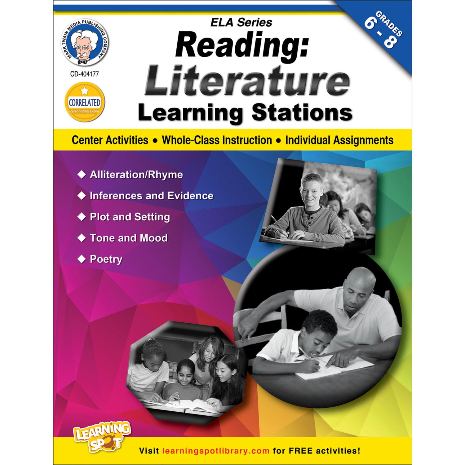 Mark Twain Reading Workbook, Reading for Grades 6-8