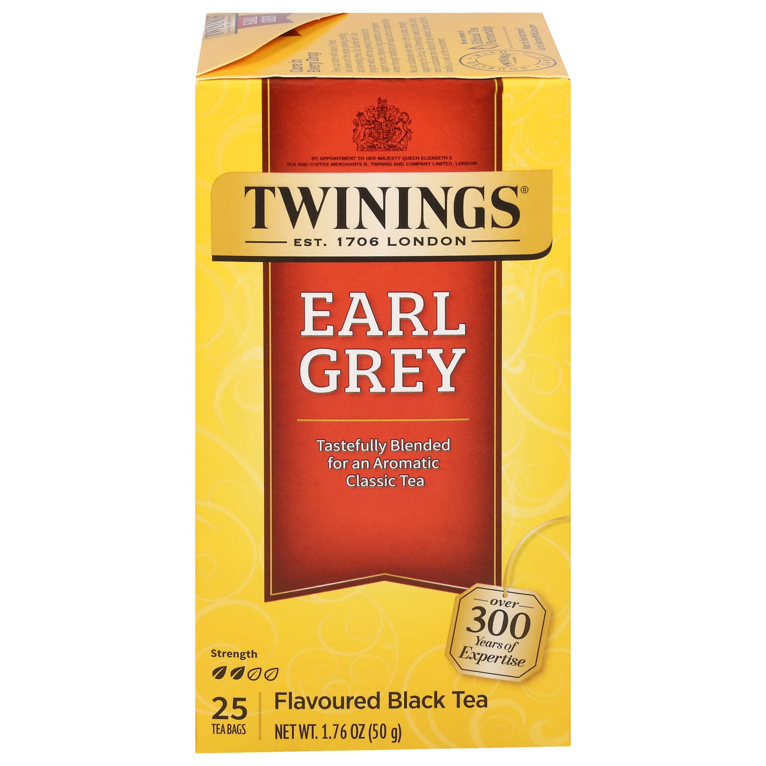 Twinings Earl Grey Tea Bags, 1.76 oz, 25/Box