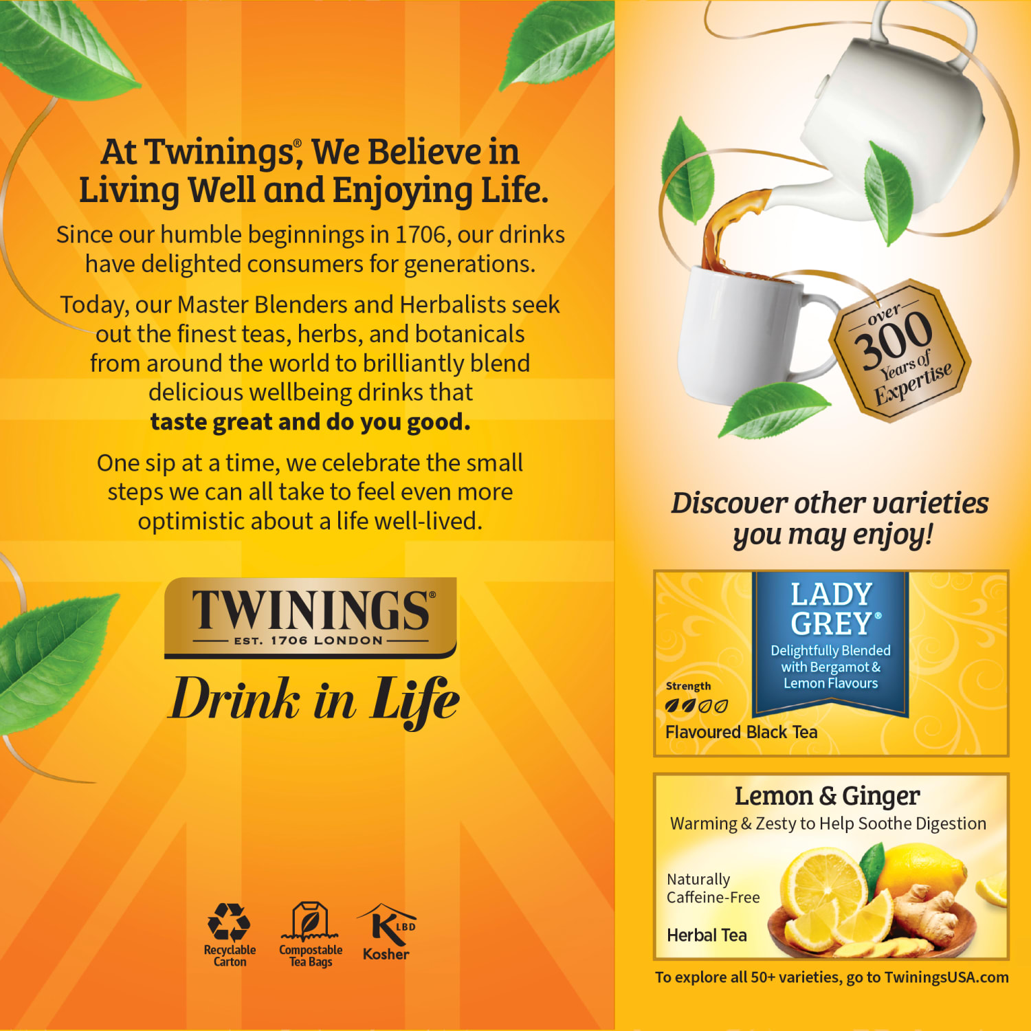 Twinings Earl Grey Tea Bags, 1.76 oz, 25/Box - Image 6