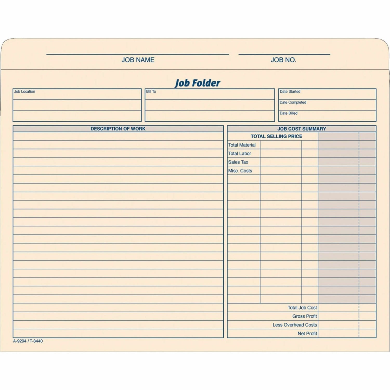TOPS Letter File Jacket - 8 1/2in x 11in - Manila - Preprinted - 20 / Pack - Image 3