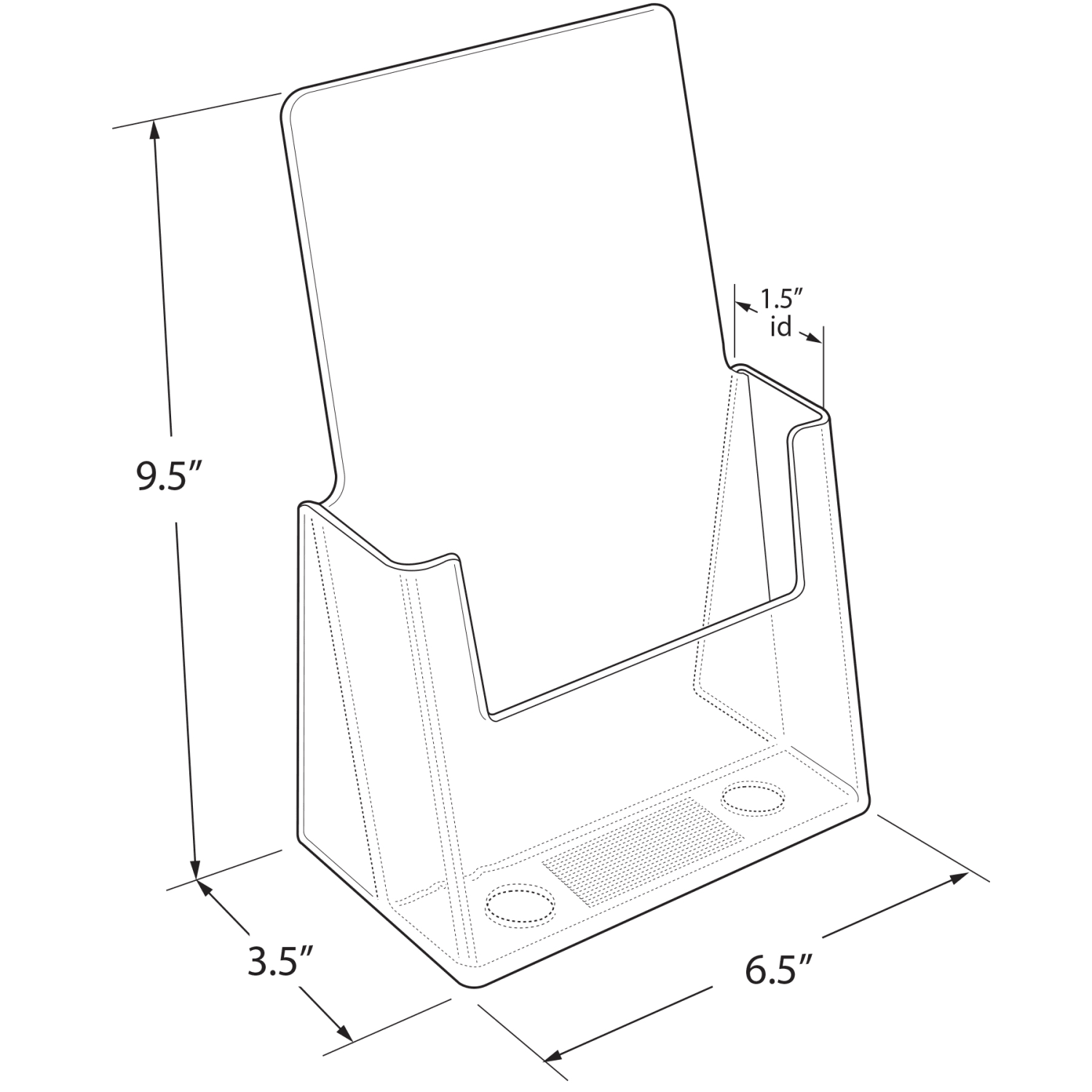 Azar Displays Countertop Bifold Brochure Holders, 6-1/2in x 9-1/2in, Clear, Pack Of 10 Holders - Image 4
