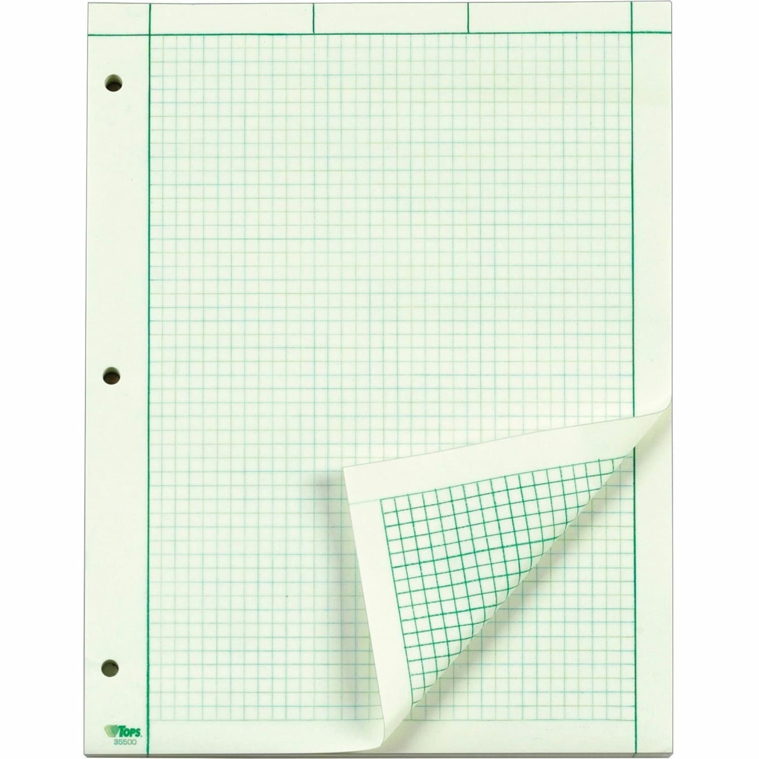 TOPS Engineers Computation Pads, 8 1/2in x 11in, Green, 100 Sheets - Image 3