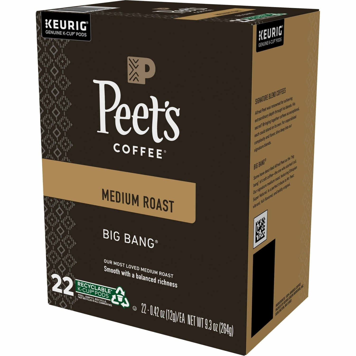 Peets K-Cup Big Bang K-Cup Pods - Compatible with Keurig K-Cup Brewer - Medium - 22 K-Cup - 22 / Box - Image 6