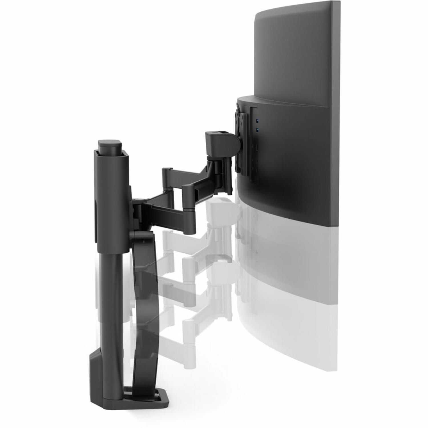 Ergotron TRACE Desk Mount for Monitor, LCD Display - Matte Black - 1 Display(s) Supported - 38in Screen Support - 21.61 lb Load Capacity - 75 x 75, 100 x 100 - Image 4