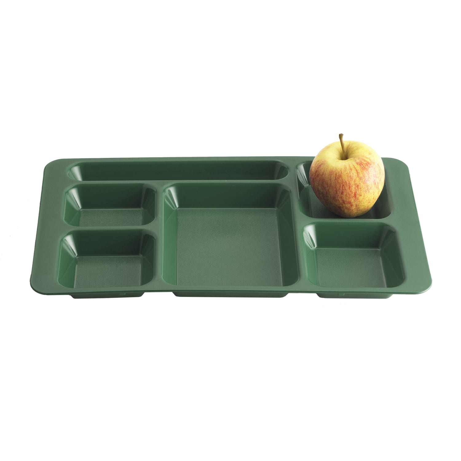 Cambro Camwear 5-Compartment Trays, 15inW, Sherwood Green, Pack Of 24 Trays - Image 3
