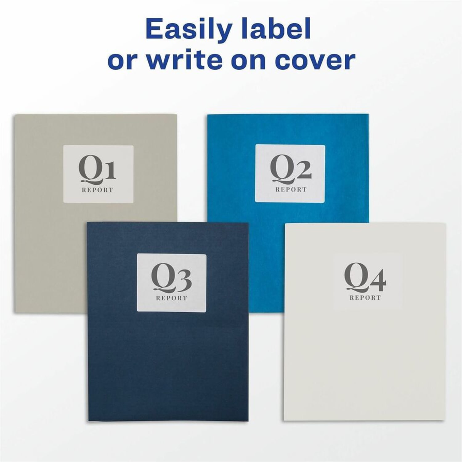 Avery Letter Pocket Folder - 8 1/2in x 11in - 40 Sheets Capacity - 2 Internal Pocket(s) - Embossed Paper - White - Embossed - 25/Box - 5 / Carton - Image 4