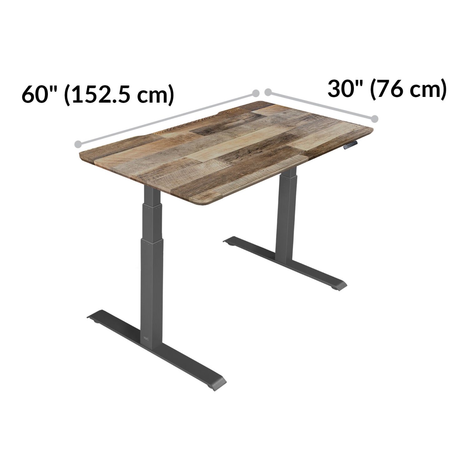 Vari Electric Standing Desk, Electric 60inW, Reclaimed Wood - Image 6