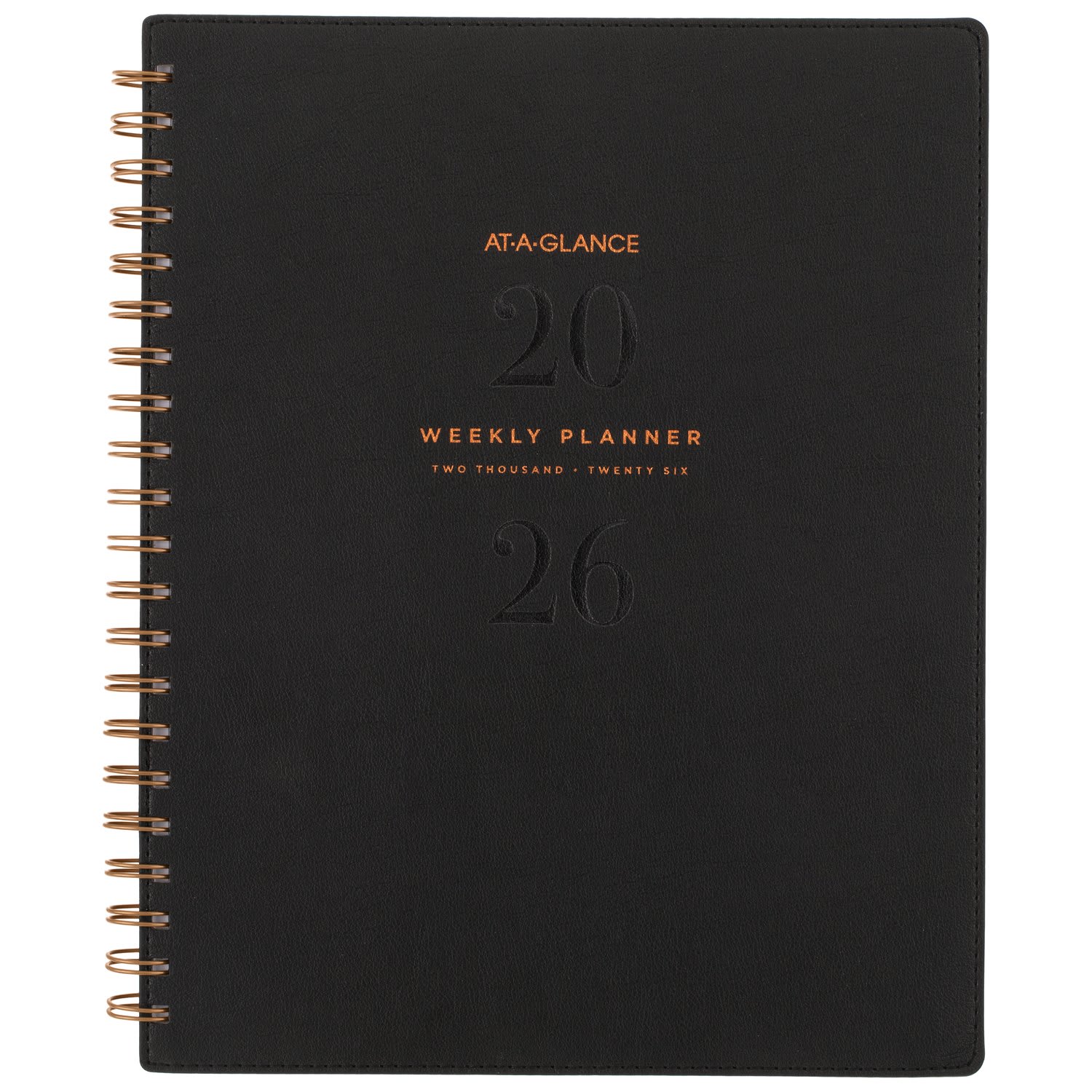 AT-A-GLANCE Signature 2026 Weekly Monthly Planner, Black, Large, 8 1/2in x 11in