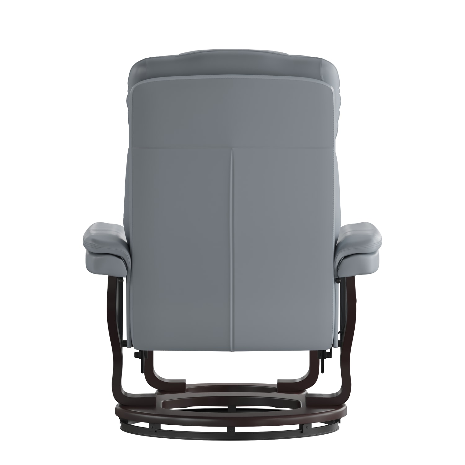Flash Furniture Contemporary Recliner With Curved Ottoman Gray PopularChairscom