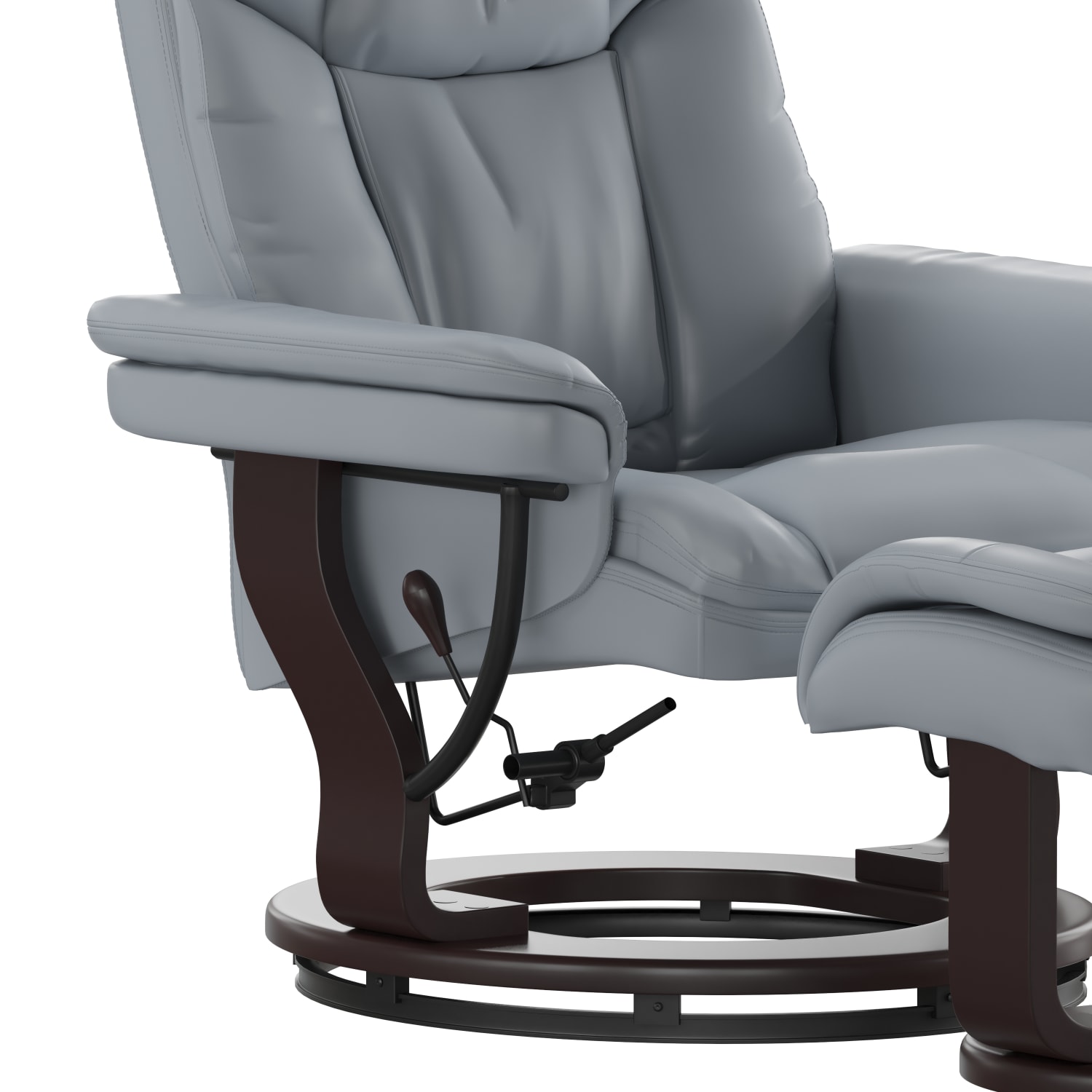 Flash Furniture Contemporary Recliner With Curved Ottoman Gray PopularChairscom
